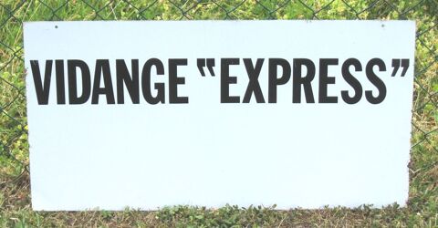 Plaque publicitaire de garage Vidange Express 40 Maule (78)