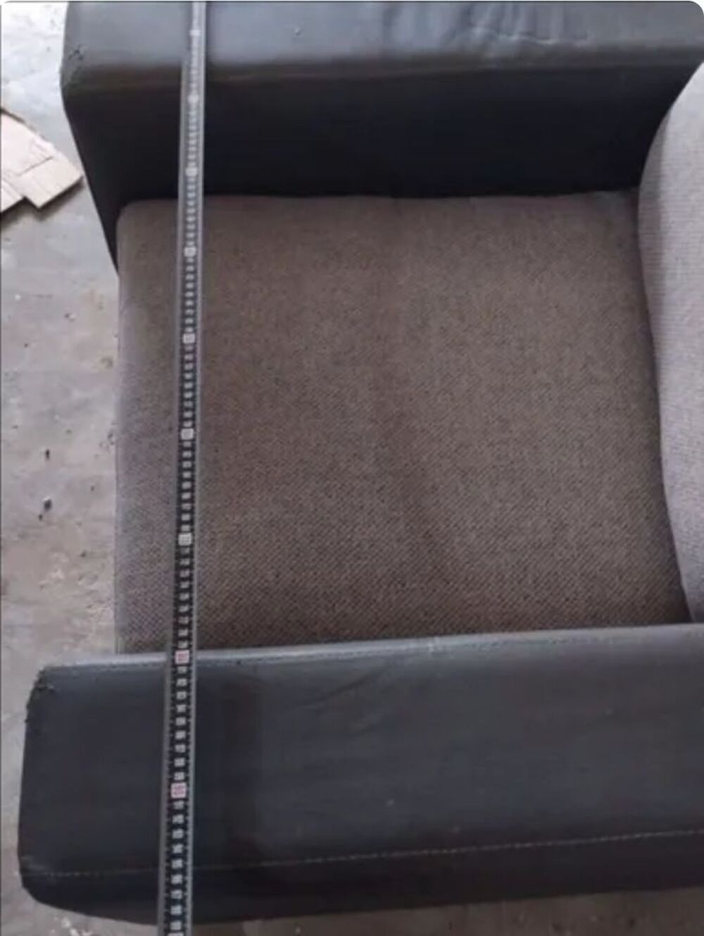 Fauteuil gris et marron Meubles