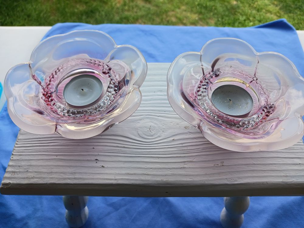 lot de 2 photophores tr&egrave;s bon &eacute;tat encore dans leurs boites Décoration