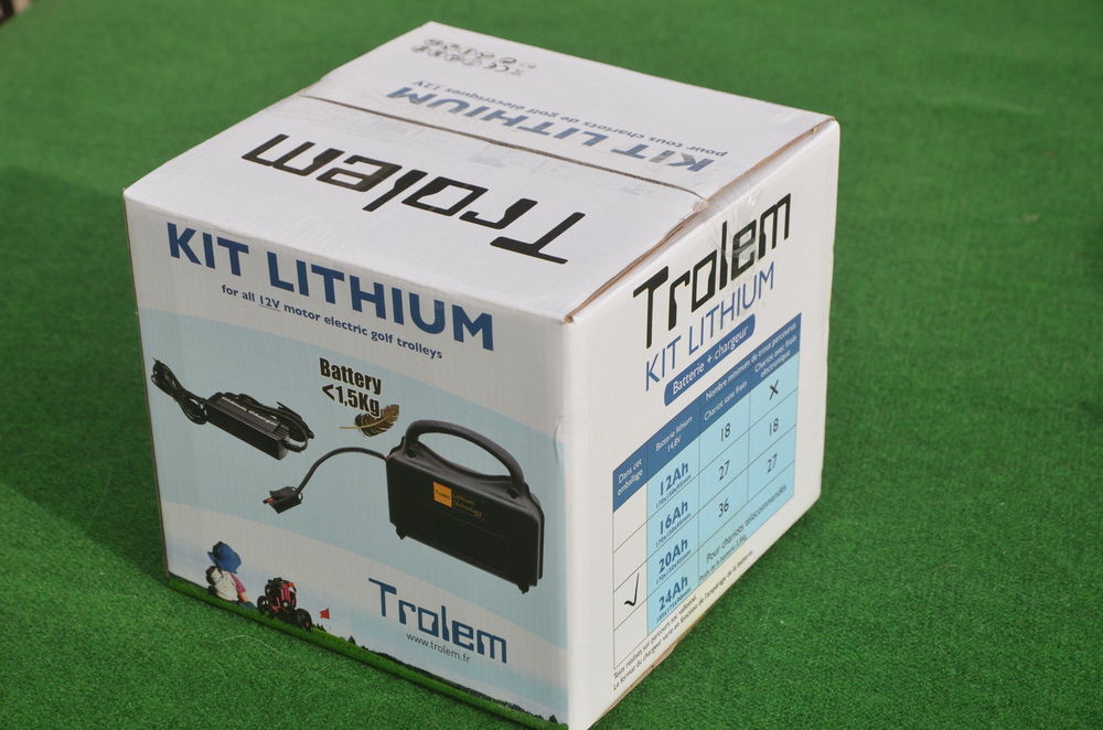 TROLEM KIT Batterie Lithium 20 AH CHARIOT DE GOLF 12V NEUVE Sports
