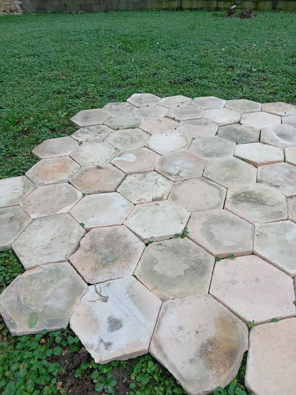 Tomettes hexagonales Jardin