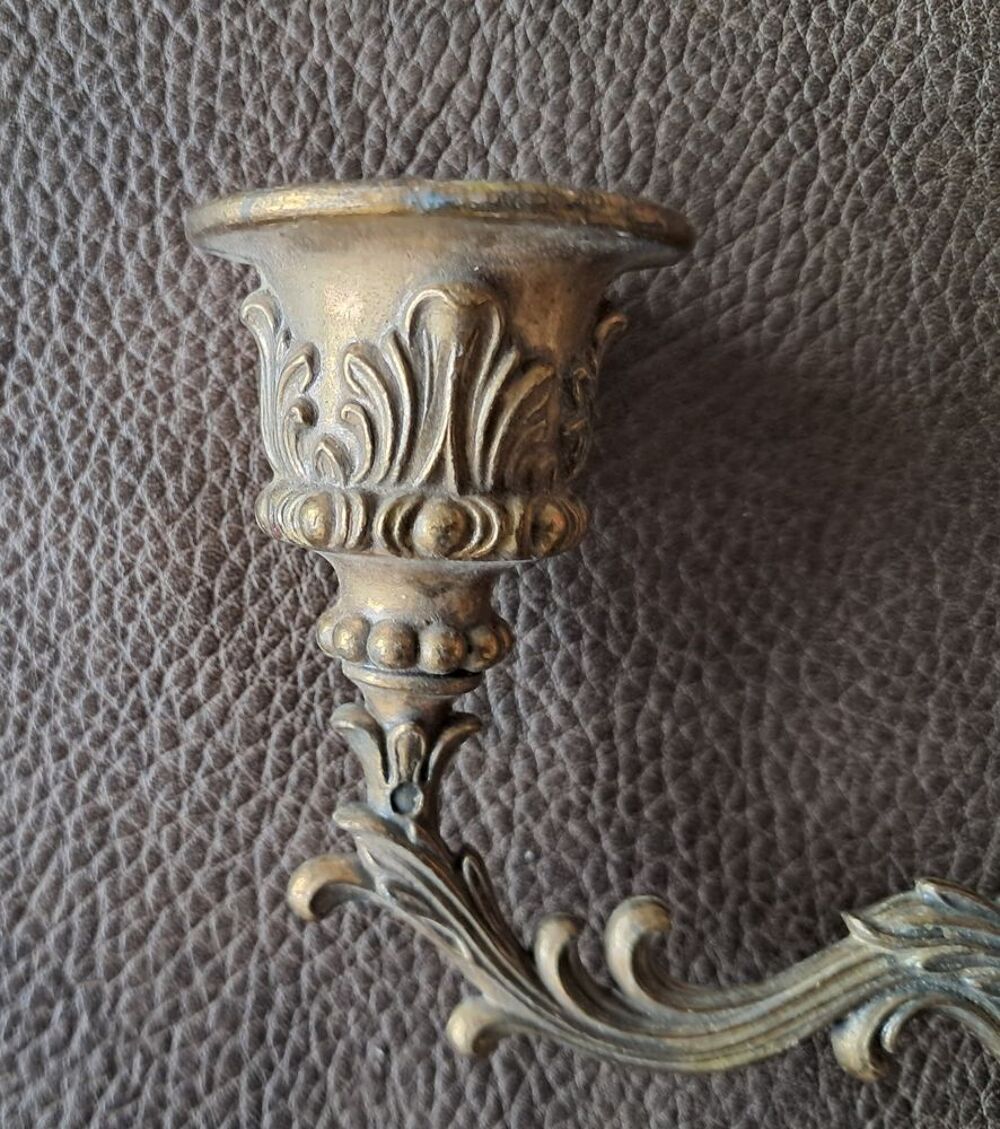 lot de 2 bougeoir chandelier cand&eacute;labre en laiton Décoration