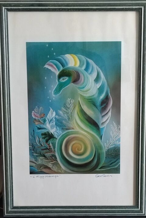 Tableau de Garlonn  l'Hyppocampe , tirage papier Lagny-sur-Marne (77)