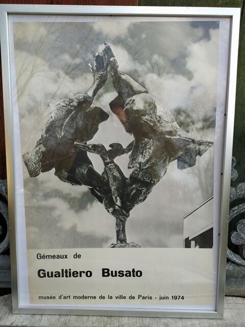 Ancienne Affiche Gémeaux de Gualtiero Busato 1974 Sculpture  120 Loches (37)