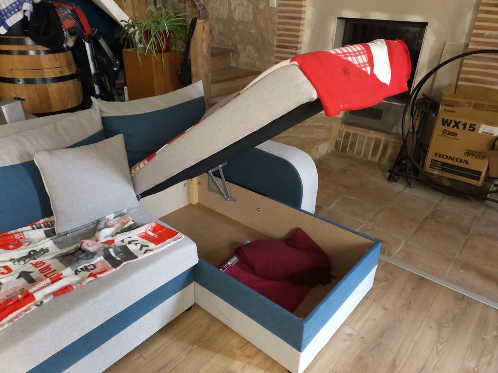 Canap&eacute; d'angle convertible en tissu Meubles