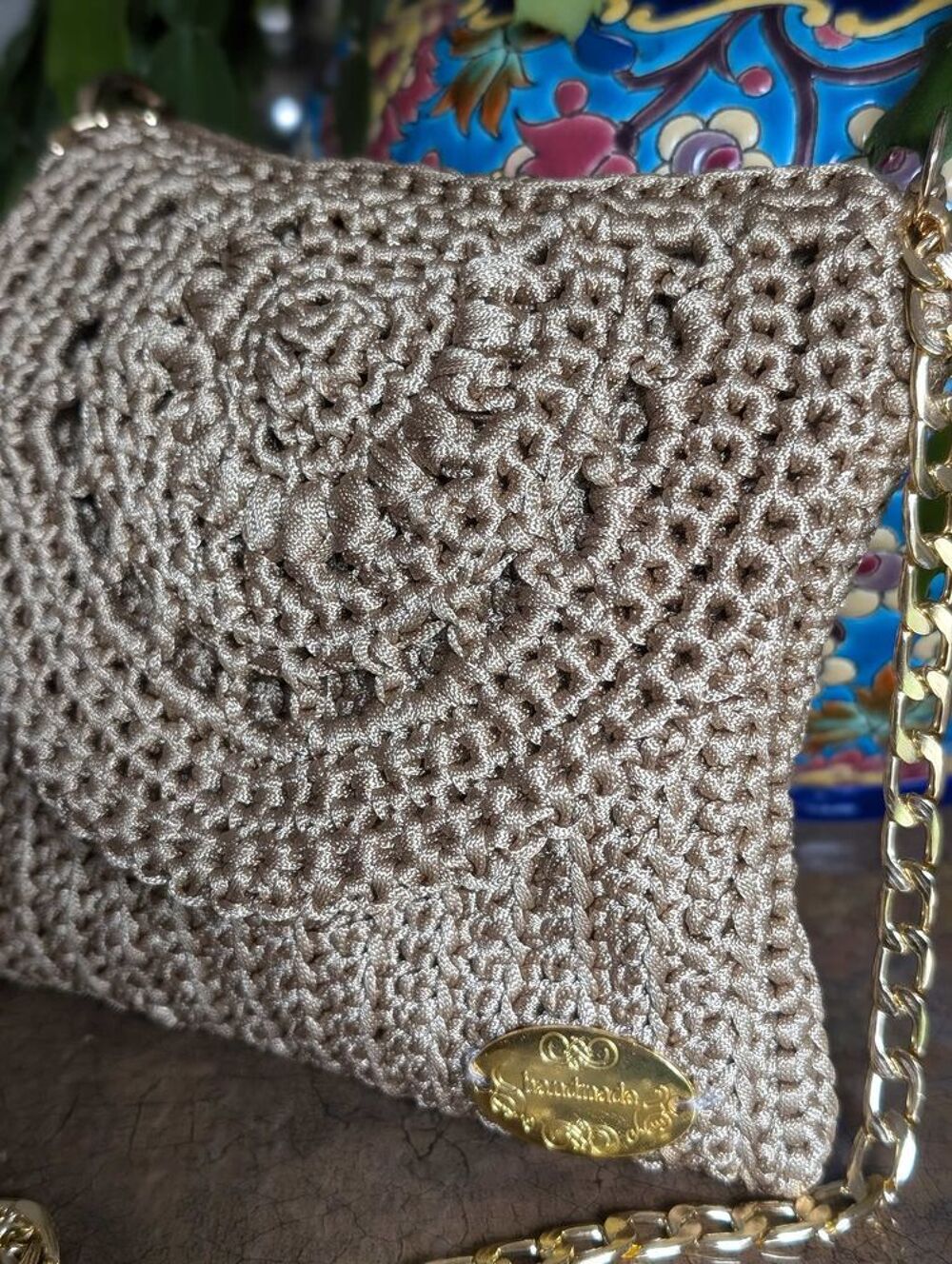 Sac &agrave; main en crochet pour vos soir&eacute;es, mariages, cocktails Maroquinerie