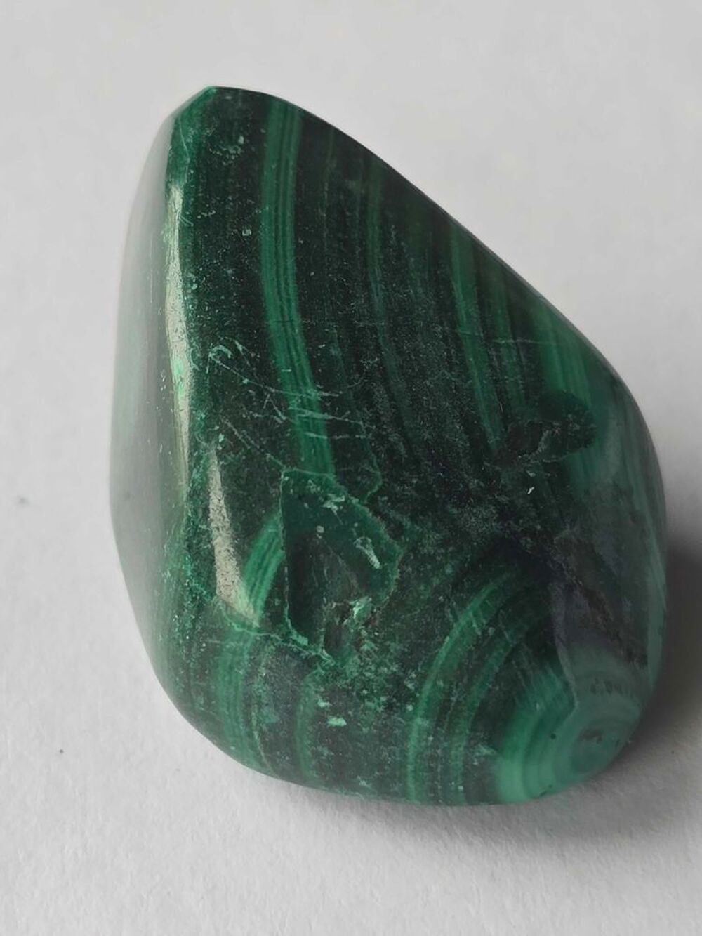 V&eacute;ritable Malachite de RDC-Superbes Rubanements Verts 14g 