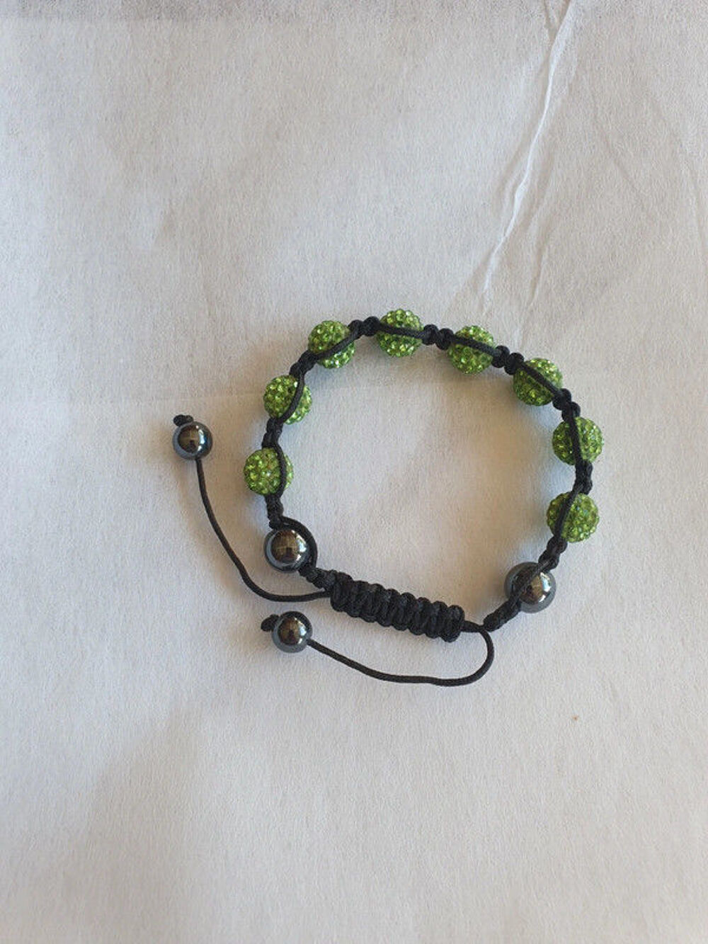 Bracelet noir perle verte Bijoux et montres