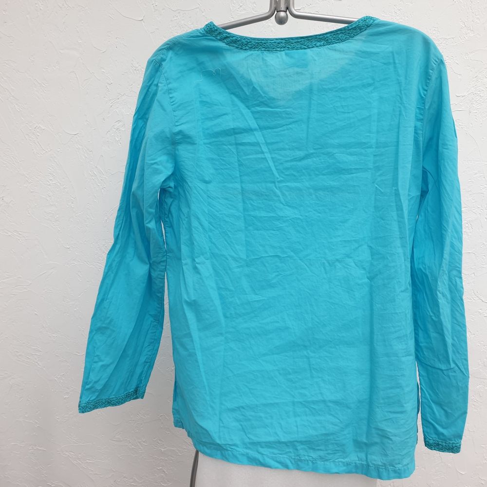 Tunique bleue brod&eacute;e T 38/40 Vêtements