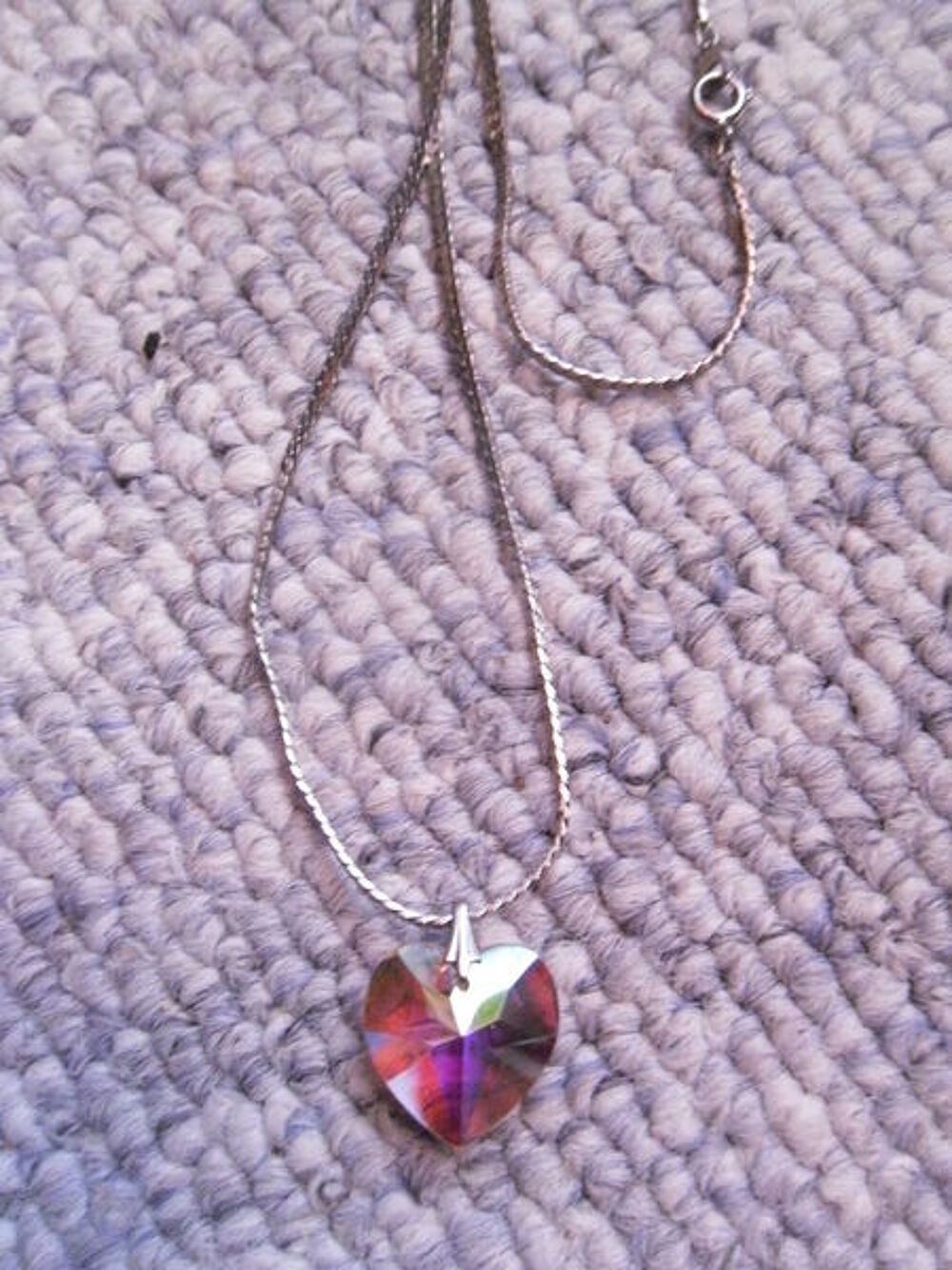 Pendentif Cristal forme Coeur 2,50 cm + chaine Bijoux et montres