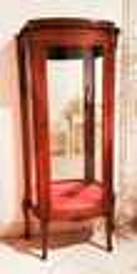 VITRINE DEMI-LUNE STYLE TRANSITION ACAJOU Meubles