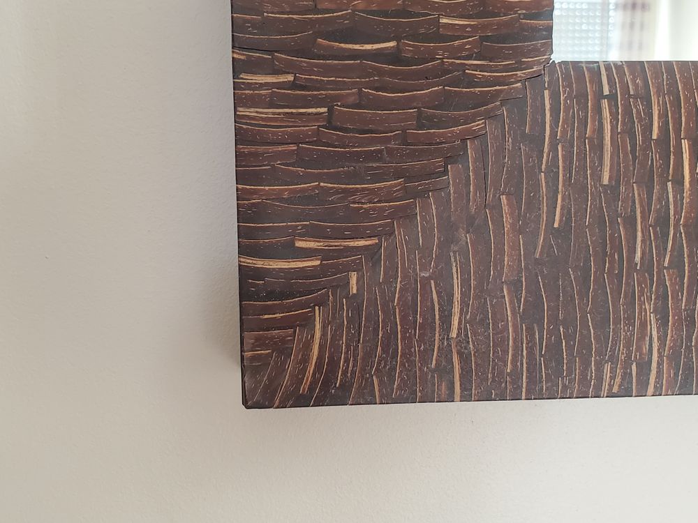 Miroir avec cadre en bois exotique Meubles