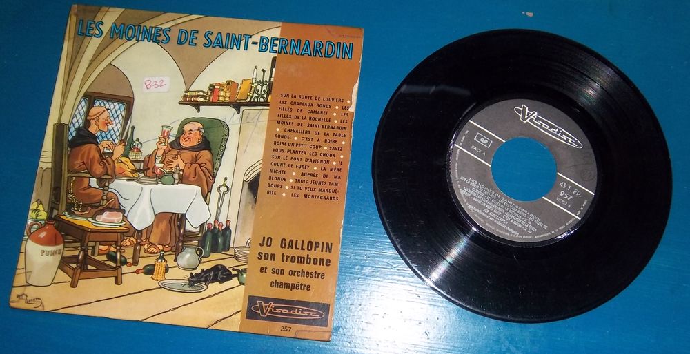 45 tours Jo Gallopin les moines de saint bernardin CD et vinyles
