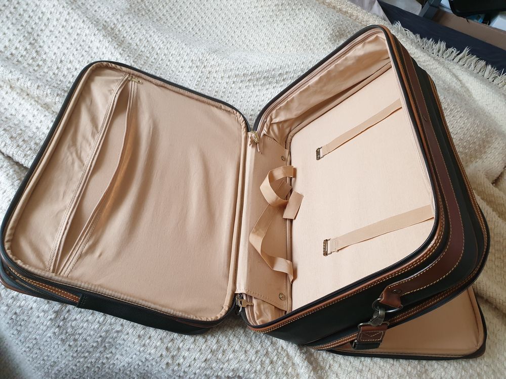 Sac de voyage Lancel cuir et toile Maroquinerie