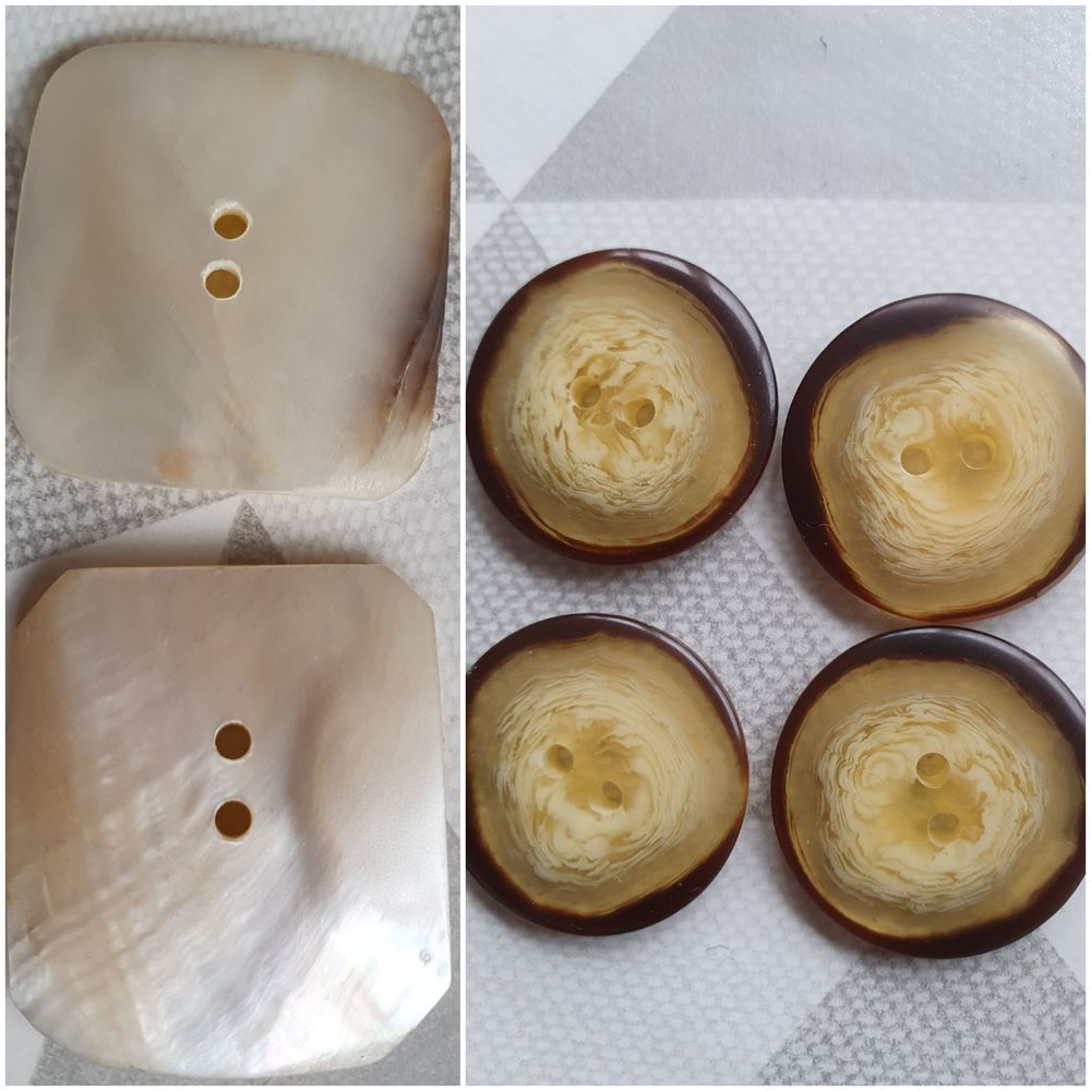 Boutons nacre et corne Décoration