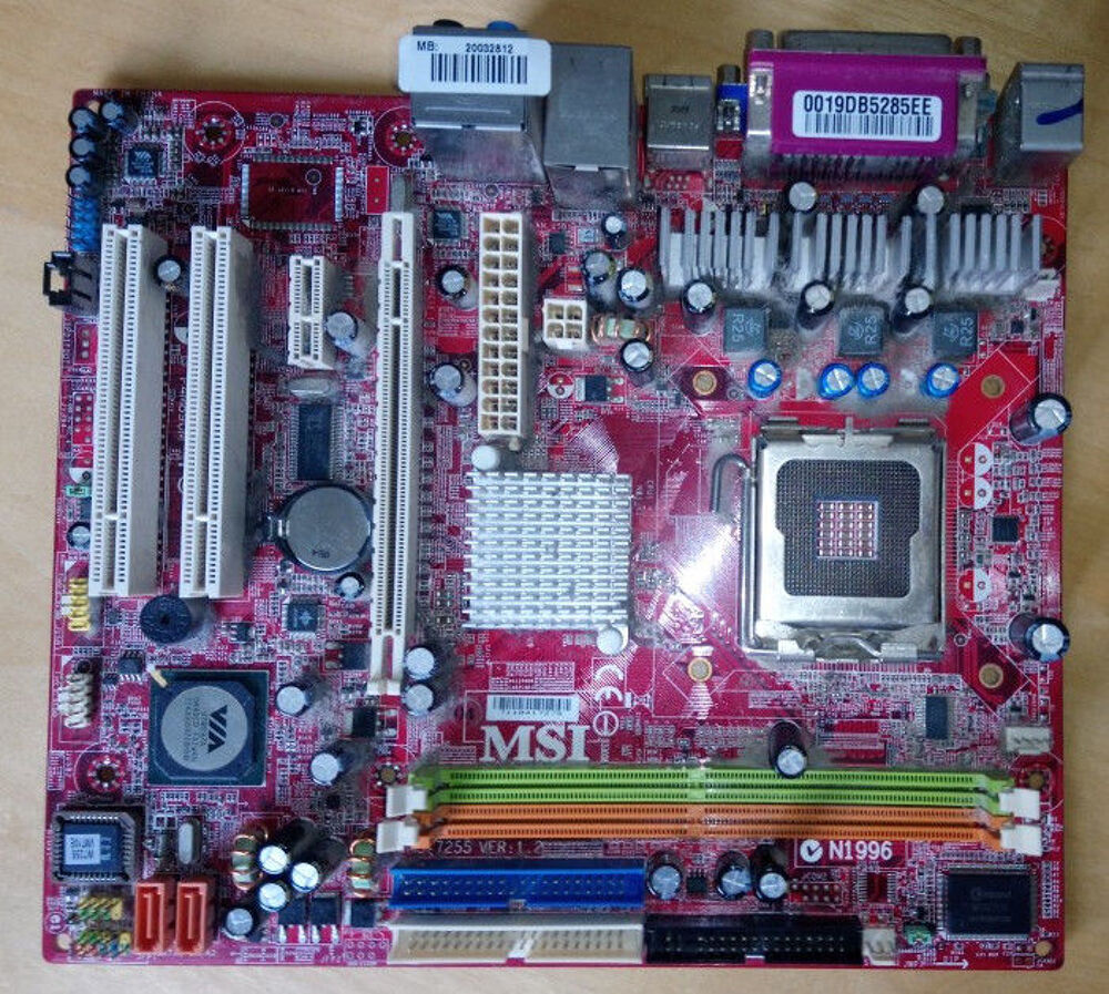 Carte m&egrave;re MSI MS-7255 VER:1.2 socket 775 (LGA775) Matériel informatique