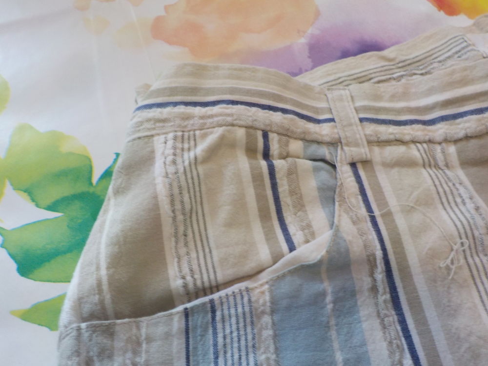 PANTALON FEMME T48 Coton ray&eacute; Vtements