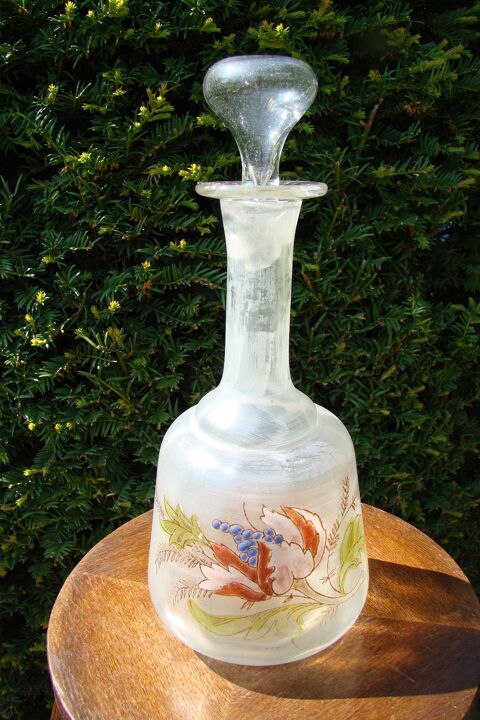 Ancienne carafe en verre souffl maill - Epoque 1900 40 Gargenville (78)