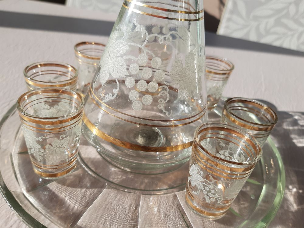 Service &agrave; Liqueur Ann&eacute;es 1950. Décoration