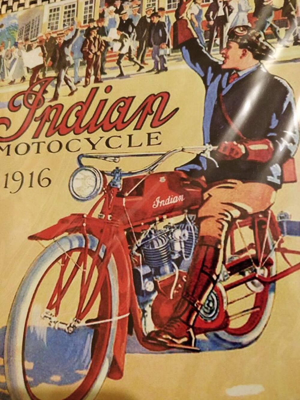 affiche publicitaire indian motocycle Dcoration