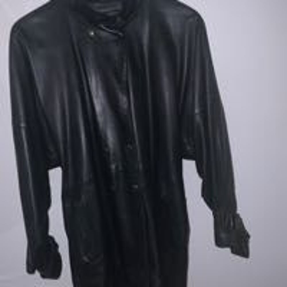 BLOUSON CUIR femme tr&egrave;s souple noir(ou jeune homme ) SPORT T.42 Vêtements