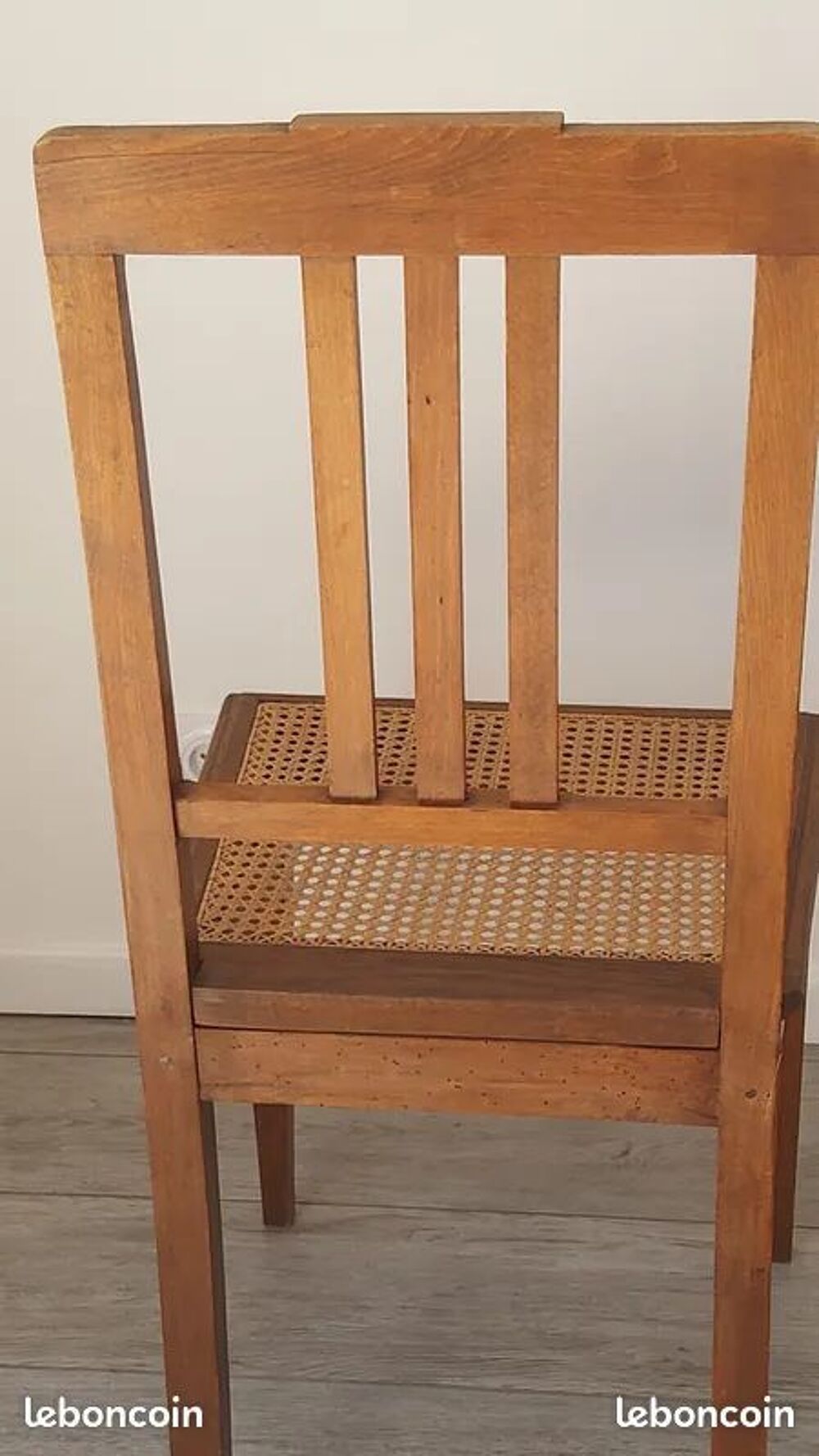 Chaise vintage bois et cannage Meubles