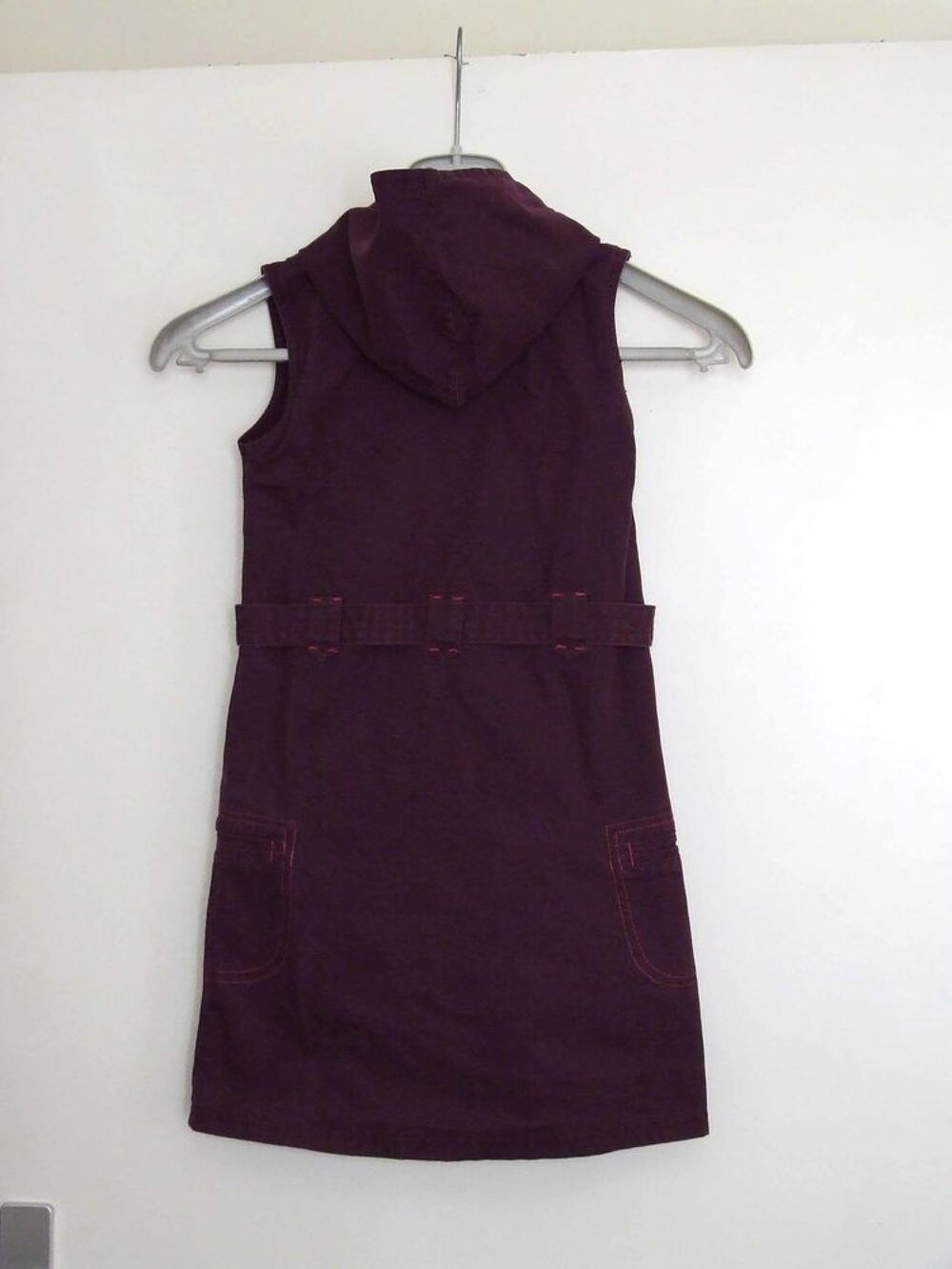 Robe sans manches &agrave; capuche, violet, 8&nbsp;ans (126&nbsp;cm) TBE Vêtements enfants