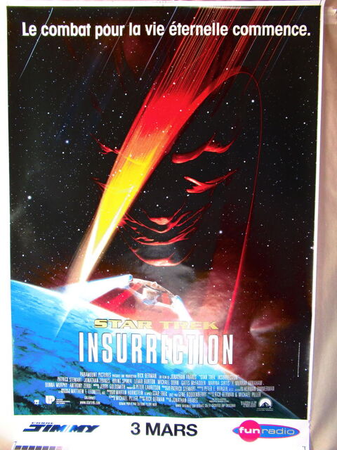 Affiche de cinéma STAR TREK INSURRECTION 120x160 cm roulée 13 Curtafond (01)