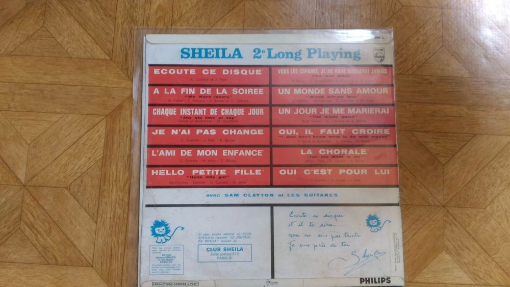 SHEILA TRES RARE VINYL LP 33 TOURS "ECOUTE CE DISQUE" TRES B CD et vinyles