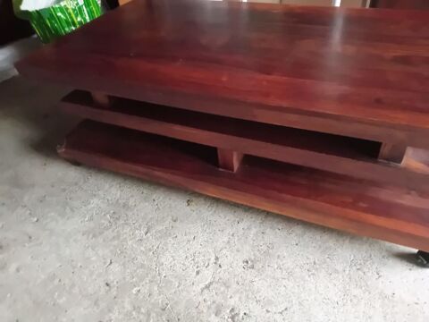 Table  roulettes en palissandre la maison coloniale 300 Wittenheim (68)