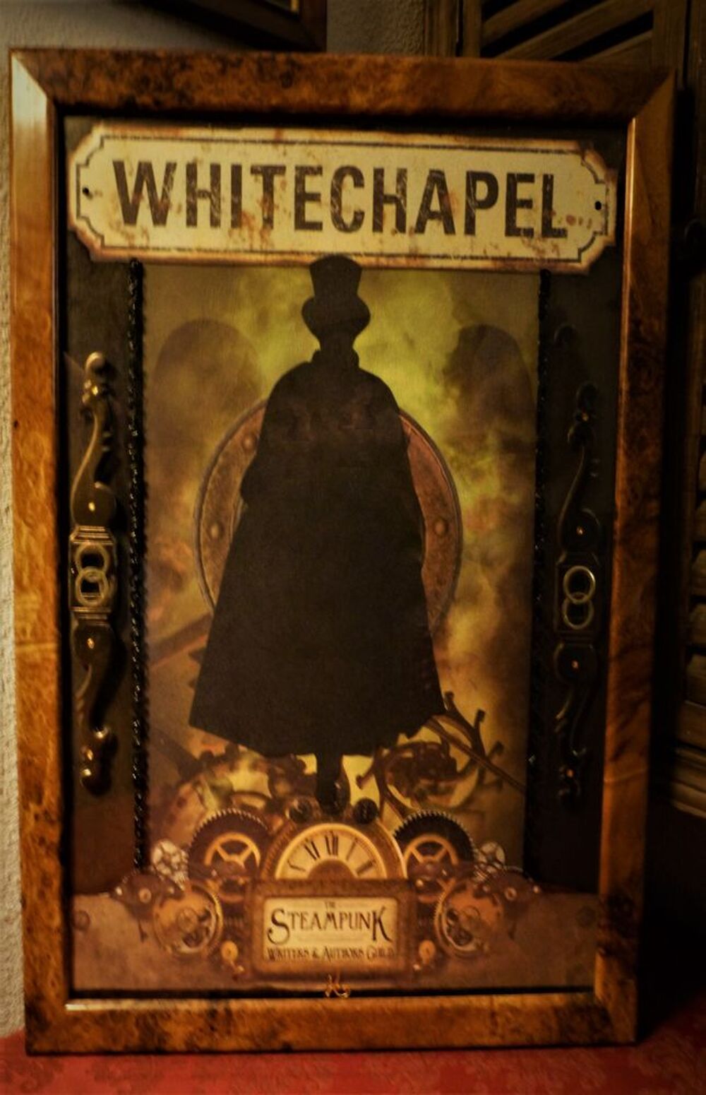 Tableau "JACK IN WHITECHAPEL" Steampunk. Décoration