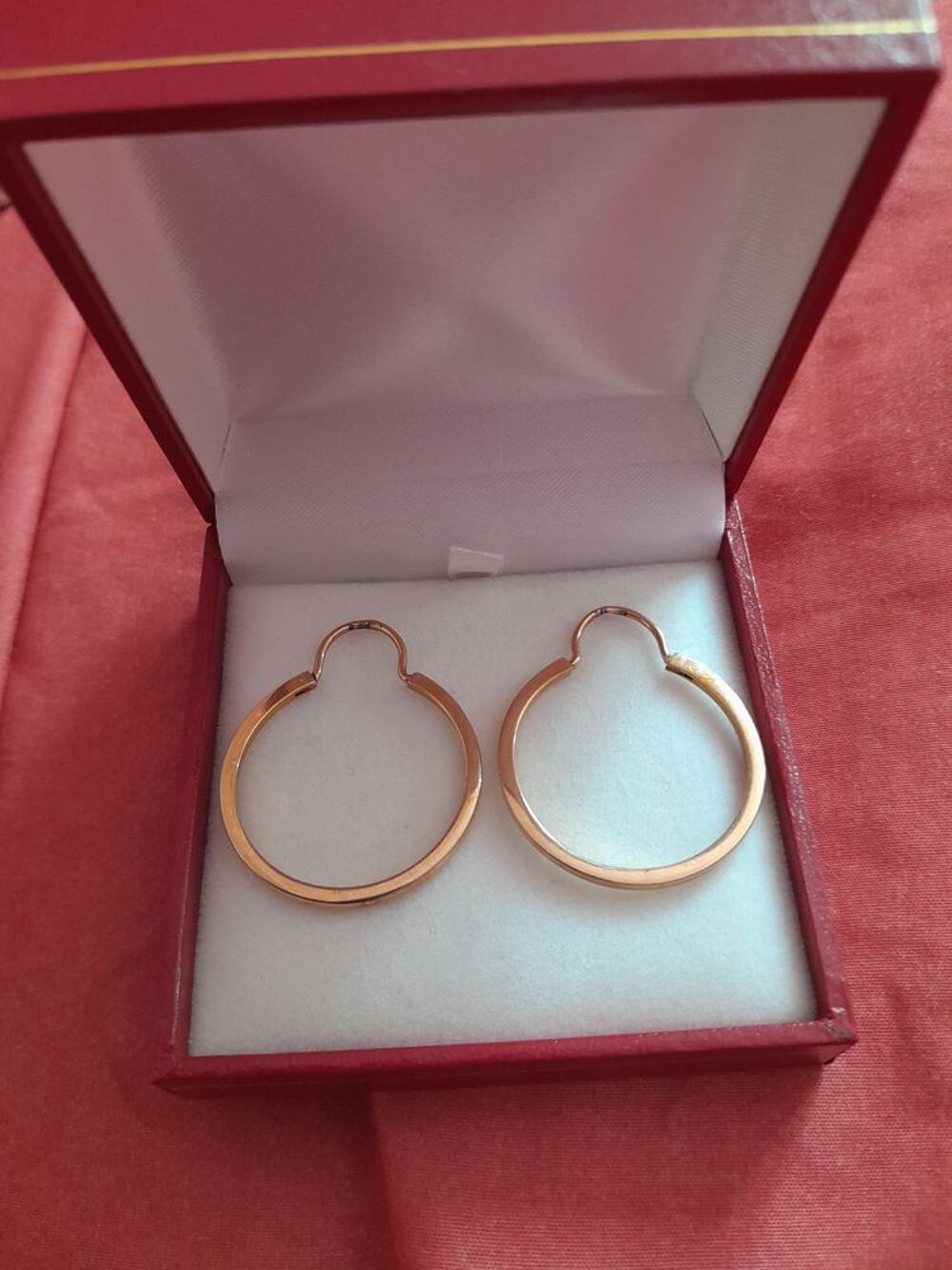 Boucles d'oreilles cr&eacute;oles en plaqu&eacute; Or Bijoux et montres