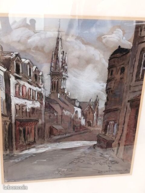 Tableau Aquarelle Loustaunau 20 Montauroux (83)