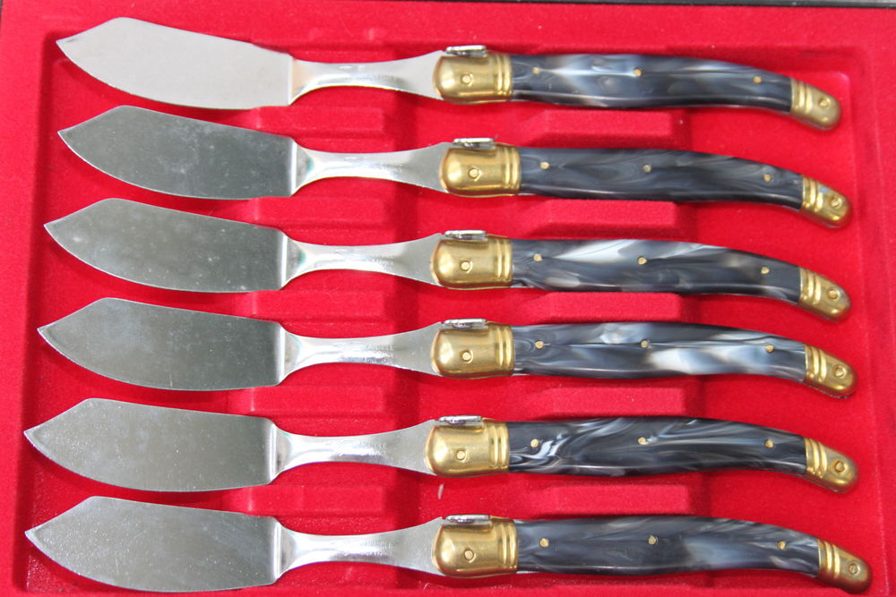 Coffret de 6 couteaux &agrave; poisson Laguiole Cuisine