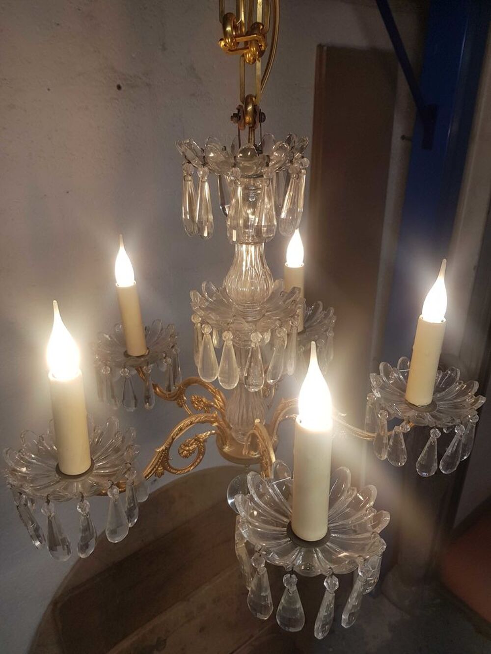 lustre &agrave; cristaux napol&eacute;on 3 D�coration
