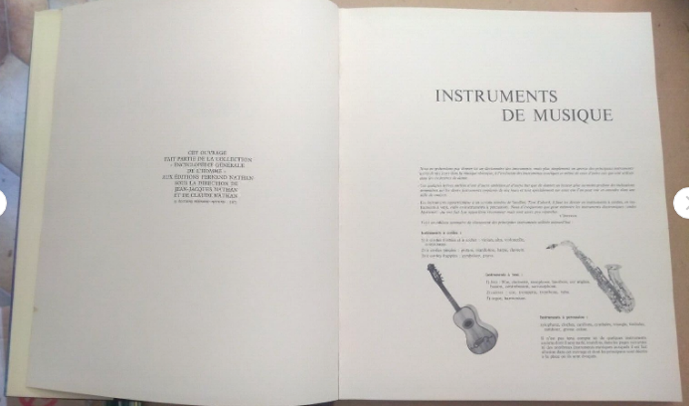 HISTOIRE DE LA MUSIQUE 1971 Compl&eacute;ment &agrave; L'Histoire de la M. Livres et BD