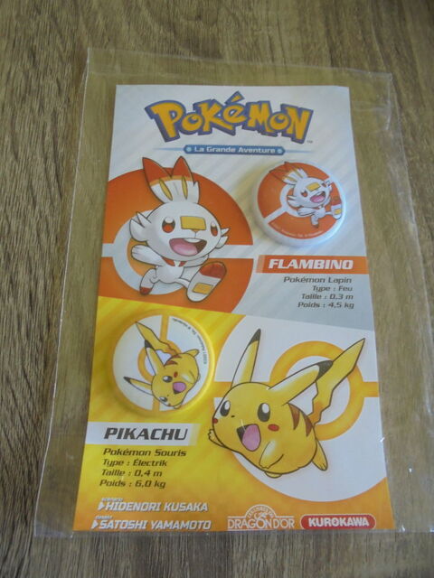 Lot de 2 badges Pok�mon (76) 6 Tours (37)