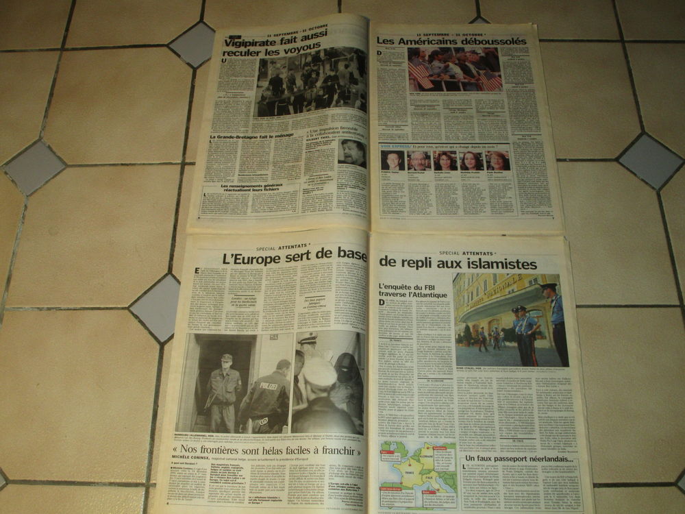 VIEUX PARISIEN 14 SEPTEMBRE 2001+ 11 OCTOBRE 2001 