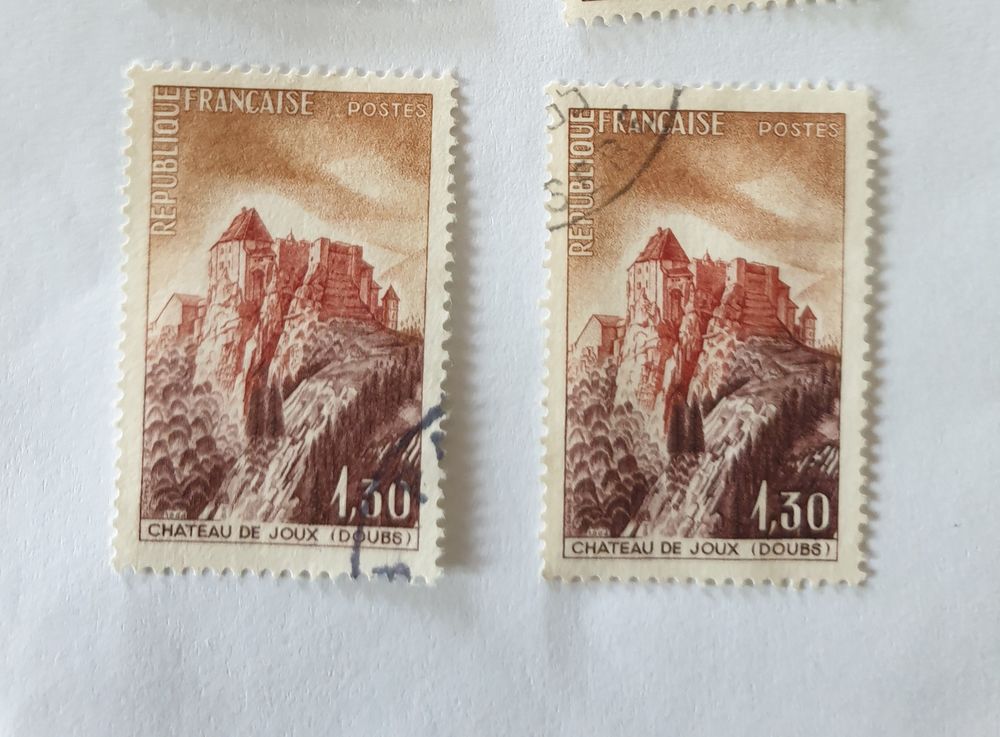 Timbre france Chateau de Joux (Doubs) 1965 - lot 0.20 euro 