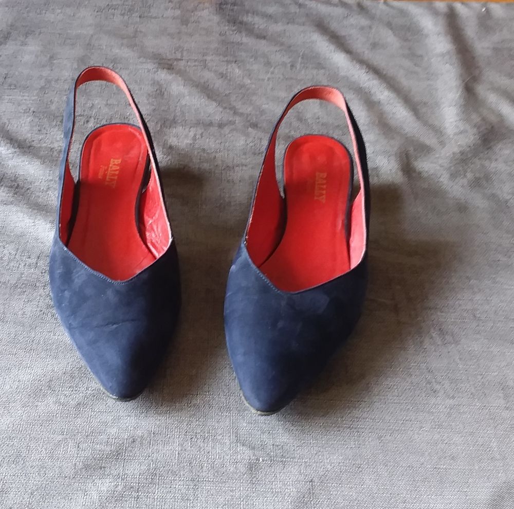 Sandales en Daim - Marine int&eacute;rieur Rouge - Pointure 36 Chaussures