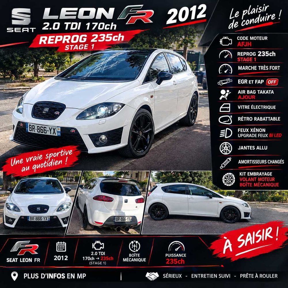 Leon 2.0 TDI 170 FAP FR 2011 occasion 45140 Saint-Jean-de-la-Ruelle