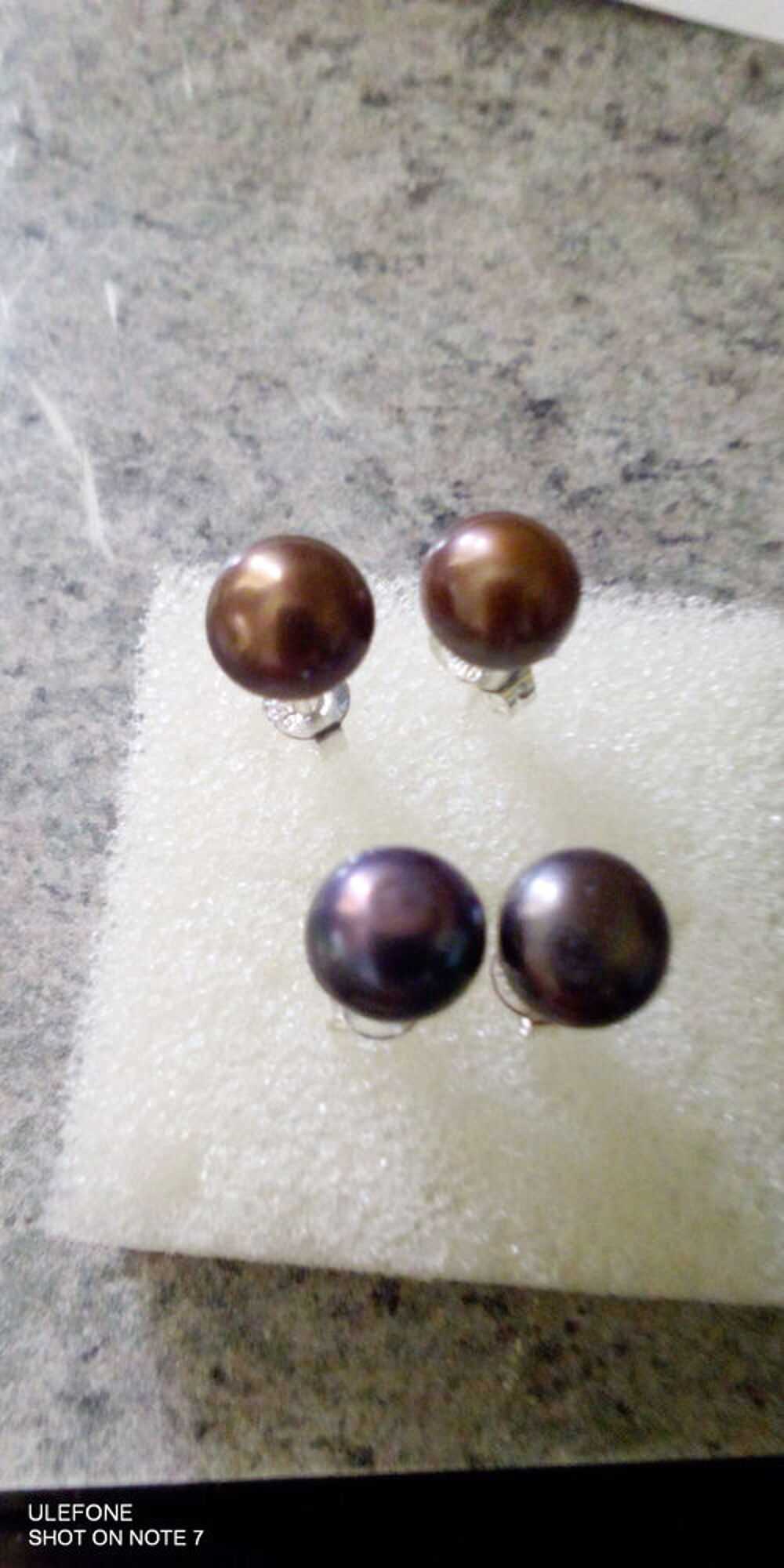 boucles d'oreilles perles de taihti Bijoux et montres