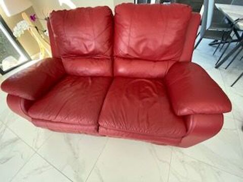 salon complet trs bon tat cuir vachette 2000 Bompas (66)