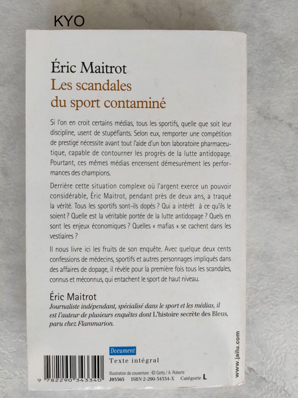 Les scandales du sport contamin&eacute; - Tr&egrave;s bon &eacute;tat Livres et BD