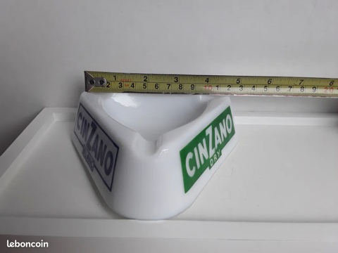 Cendrier Publicitaire CINZANO collector blanc en 3 couleurs 15 Gometz-la-Ville (91)