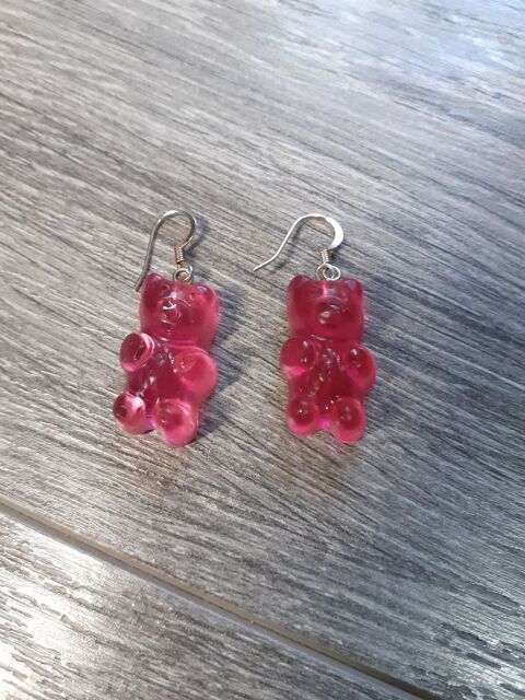 Boucles d'Oreilles Fantaisies  Ourson Bonbon , Faites Mains 5 La Ferté-Alais (91)