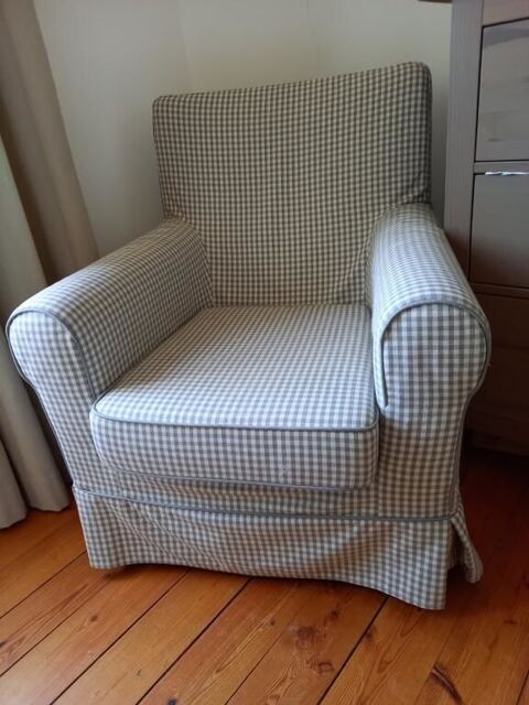 Grand fauteuil tissu vichy d�houssable Saint-Brieuc (22)