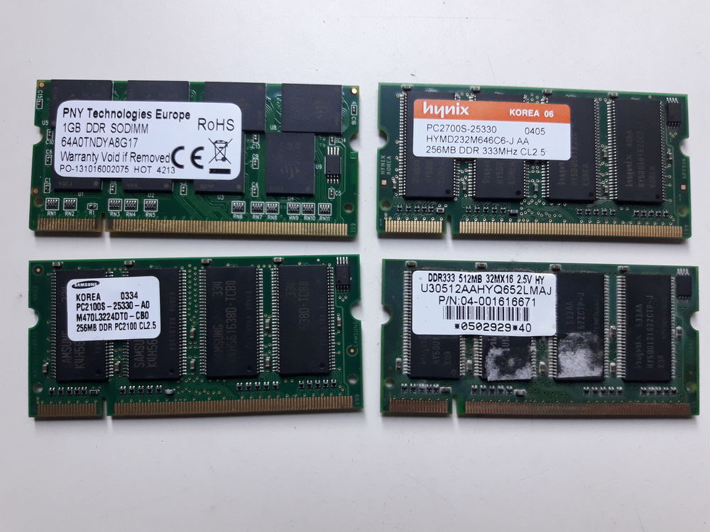 Barrettes DDR sodimm Matériel informatique