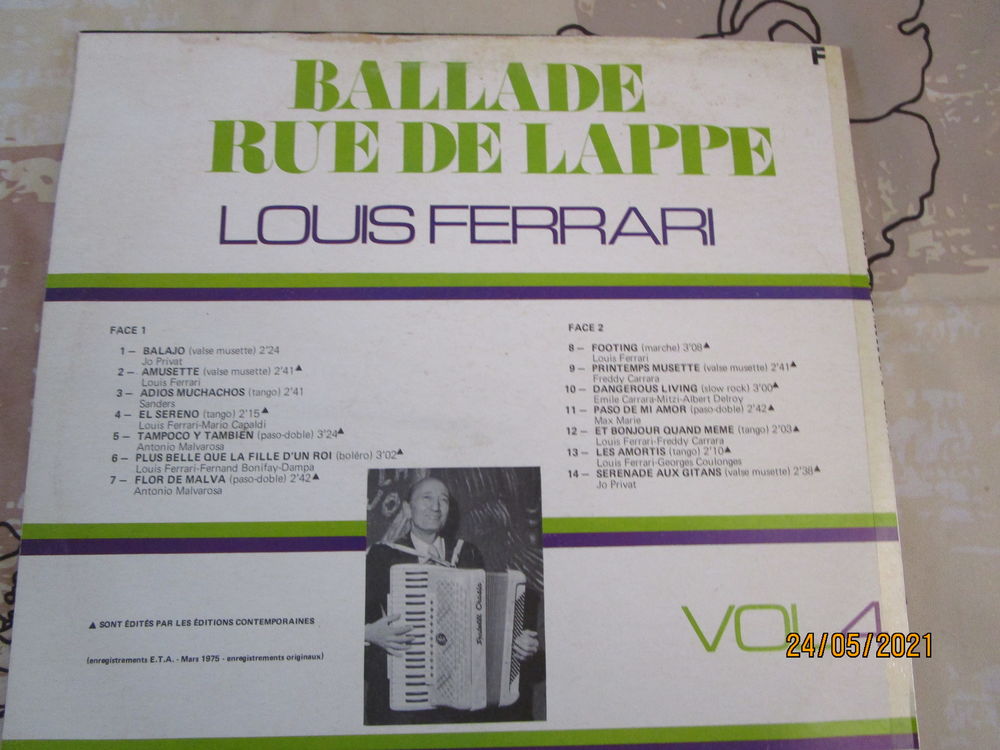 vinyle 33 tours &quot;BALLADE RUE DE LAPPE&quot; volume 4 Audio et hifi