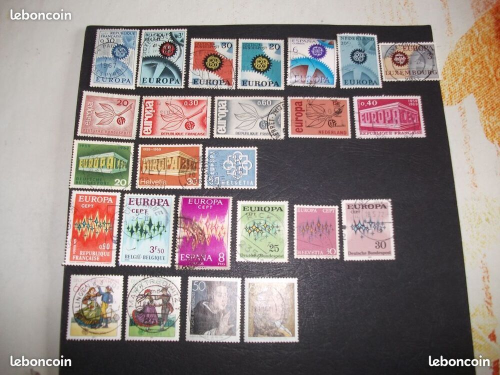 Lot de 166 Timbres diff&eacute;rents et oblit&eacute;r&eacute;s de France EUROPA
